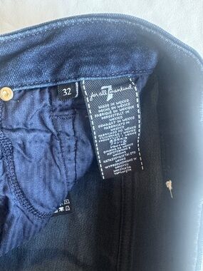 7 For All Mankind Dark Blue Straight Jeans